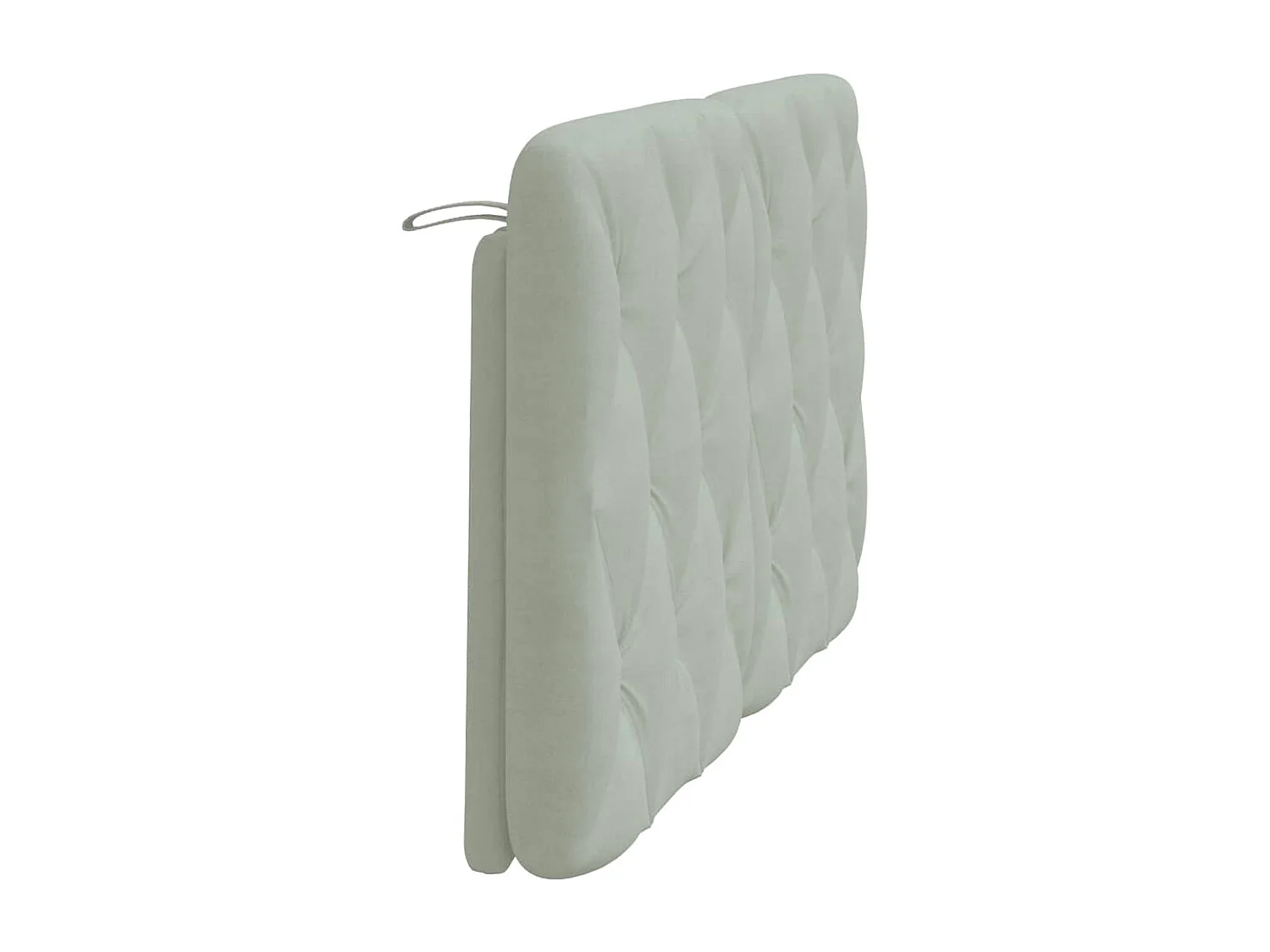 Tête de lit | Coussin de tête de lit | Tête de lit décoratif gris clair 120 cm velours
