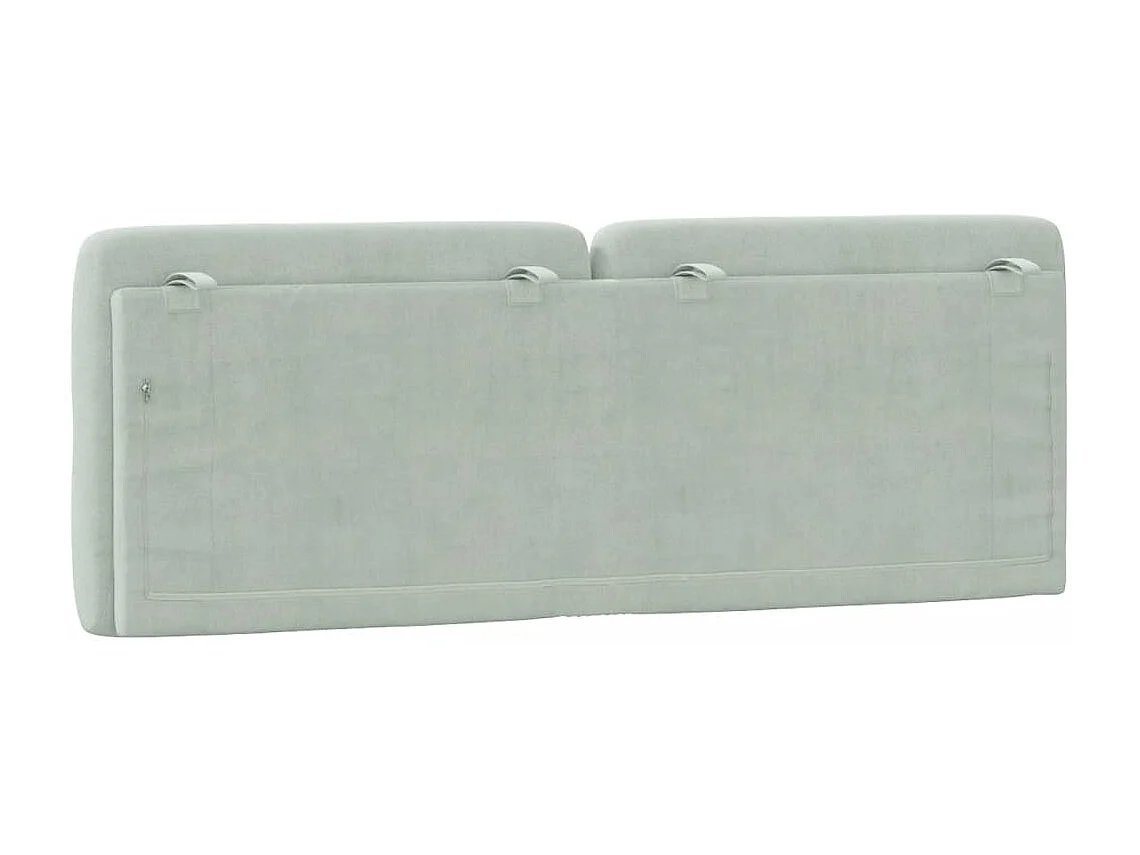 Tête de lit | Coussin de tête de lit | Tête de lit décoratif gris clair 120 cm velours