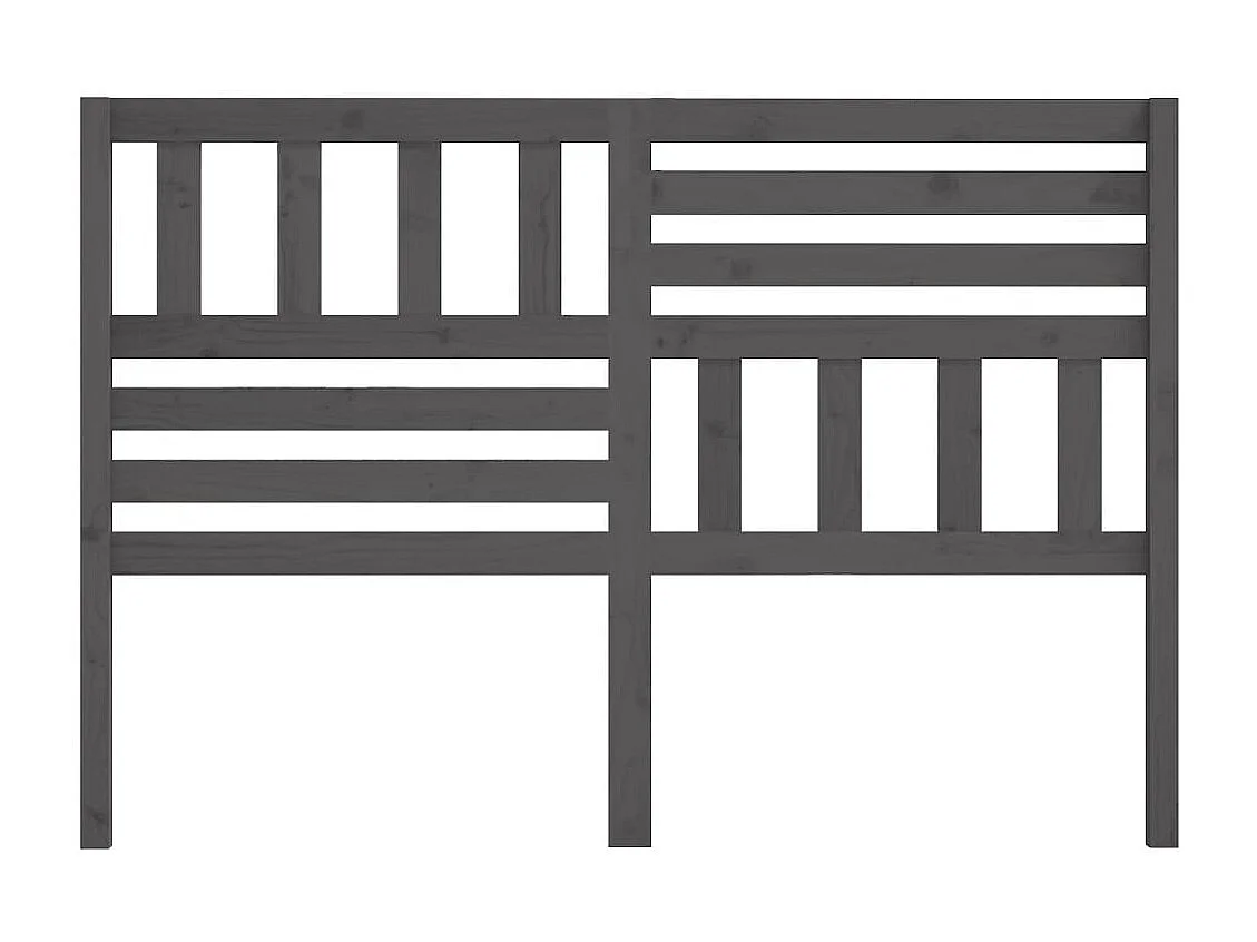 Tête de Lit | Panneau de tête pour lit Moderne Gris 166x4x100 cm Bois massif de pin