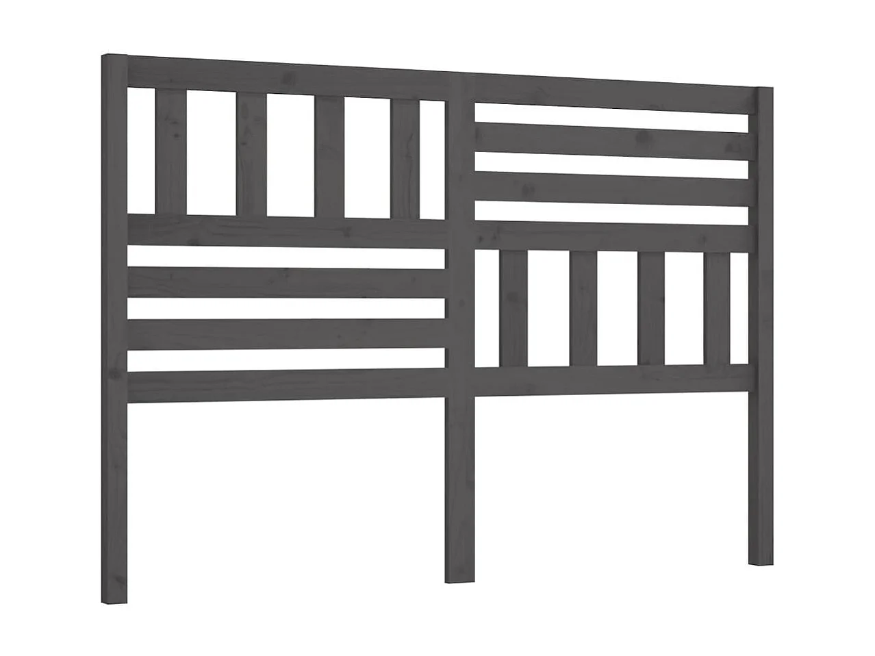 Hoofdbord | Hoofdeinde 166x4x100 cm massief grenenhout grijs