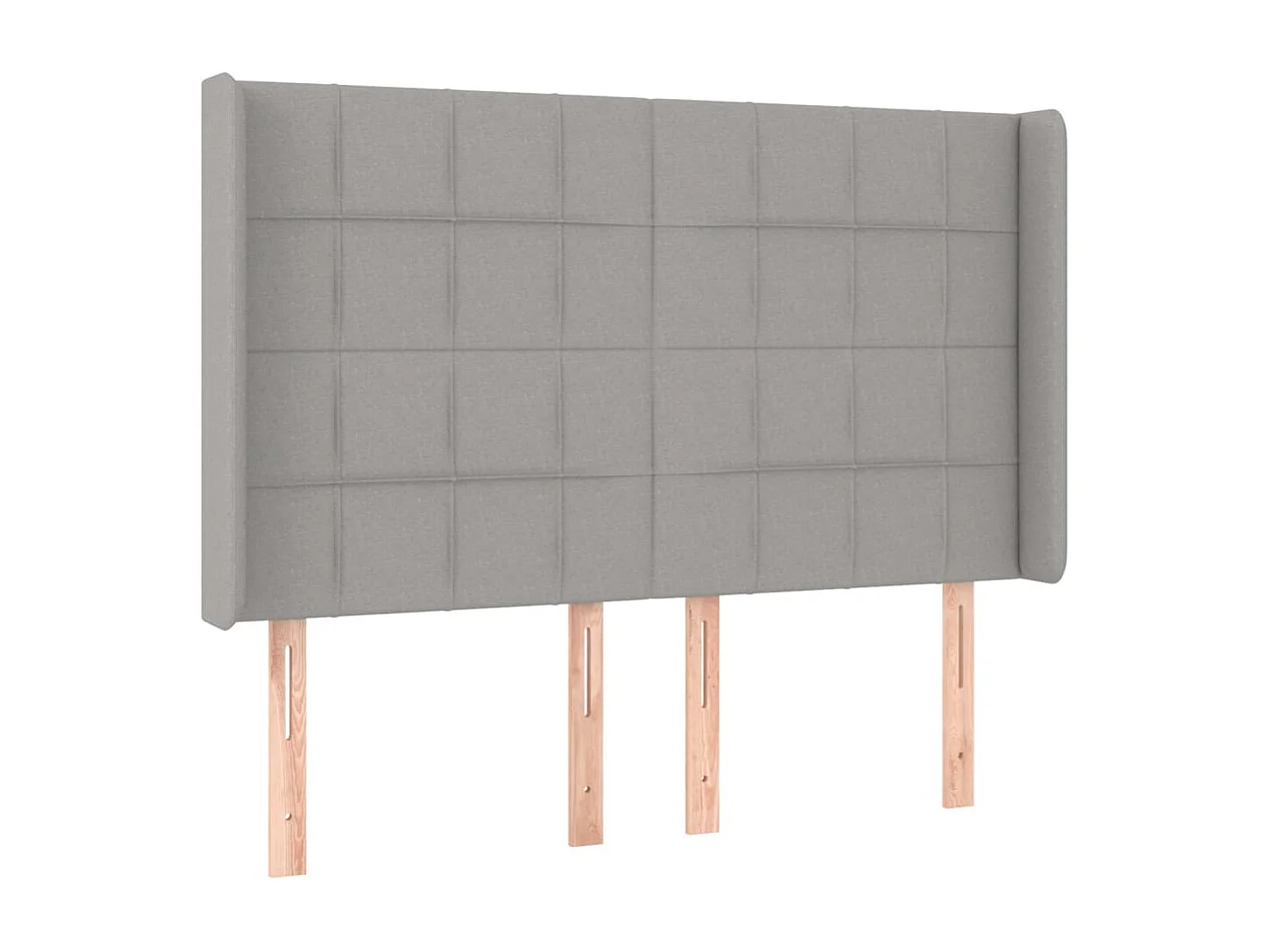 Hoofdbord | Hoofdeinde LED 147x16x118/128 cm stof lichtgrijs