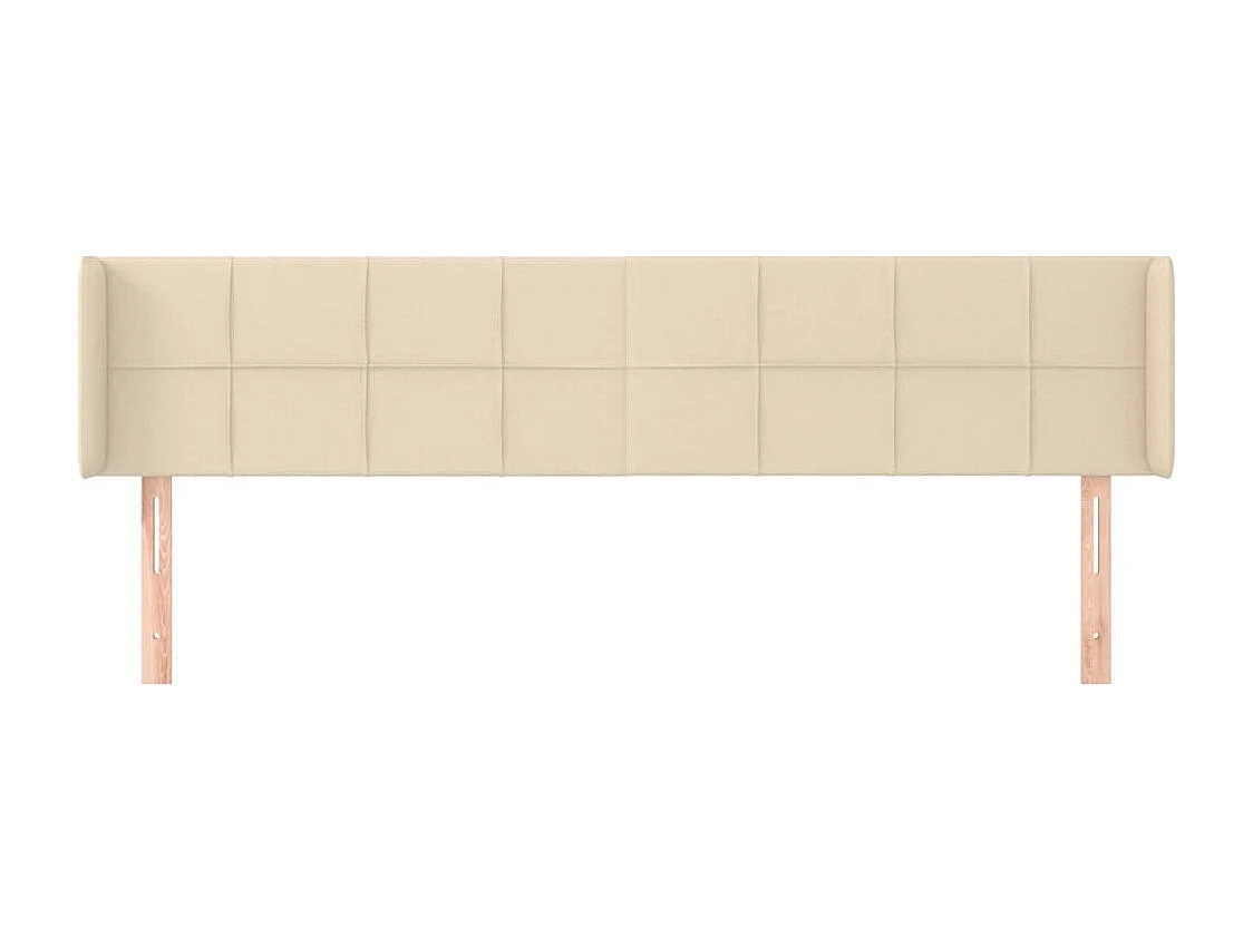 Mueble cabecero | Cabezal de cama | Cabecero de tela color crema 183x16x78/88 cm