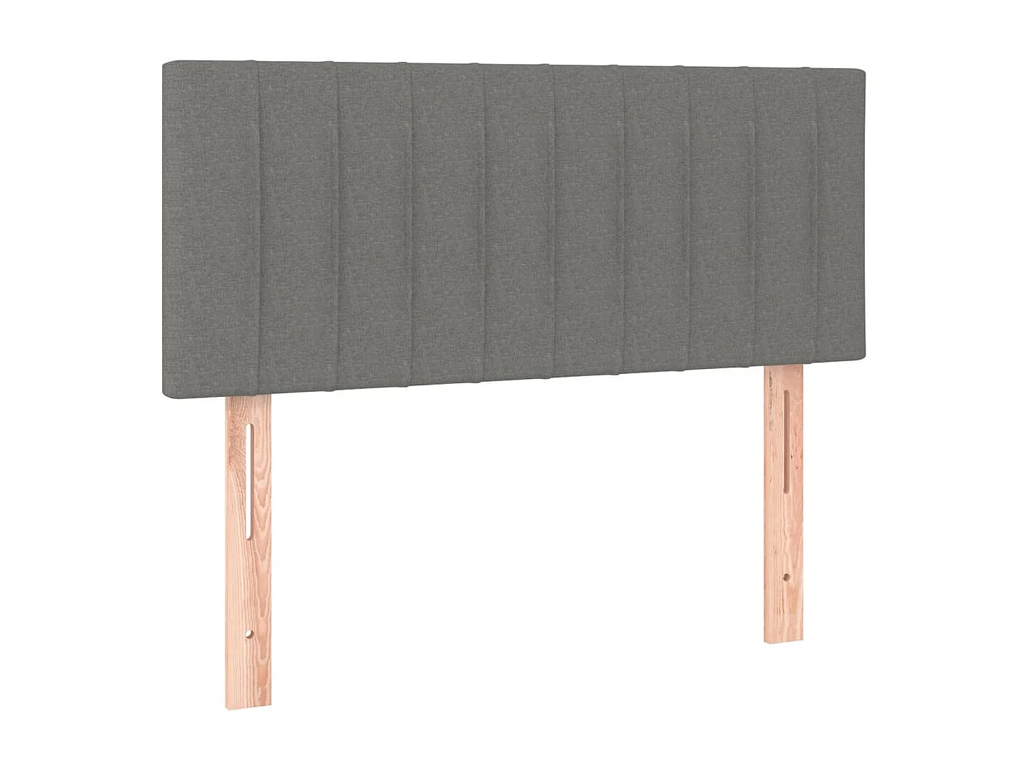 Mueble cabecero | Cabezal de cama | Cabecero con LED de tela gris oscuro 100x5x78/88 cm