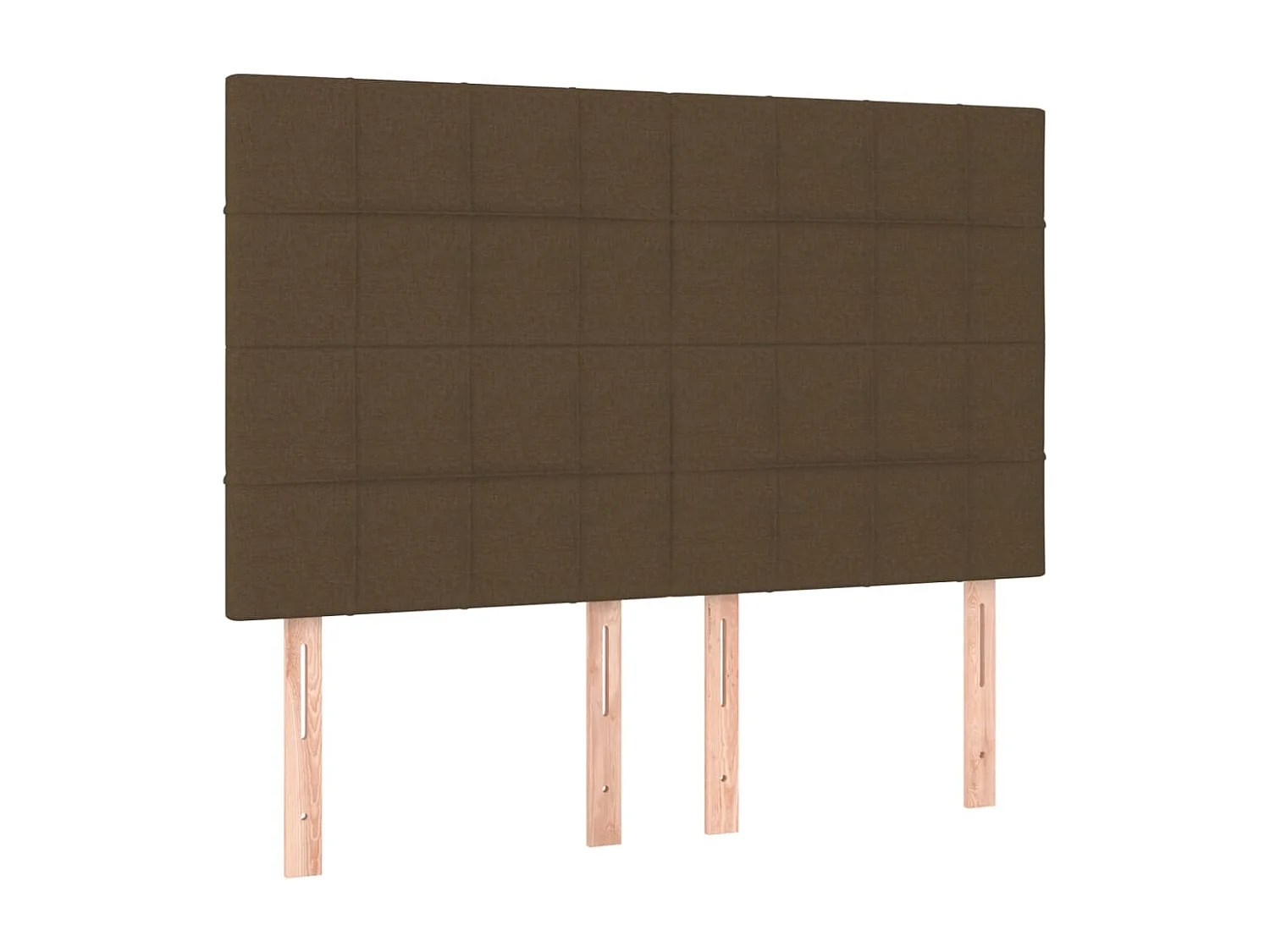 Hoofdbord | Hoofdeinde LED 144x5x118/128 cm stof donkerbruin