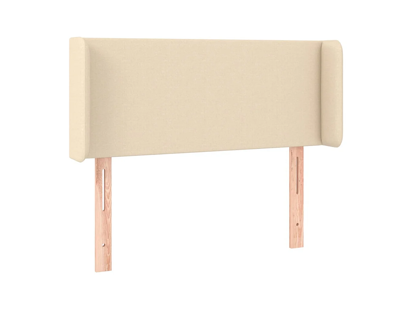 Mueble cabecero | Cabezal de cama | Cabecero con LED de tela crema 93x16x78/88 cm