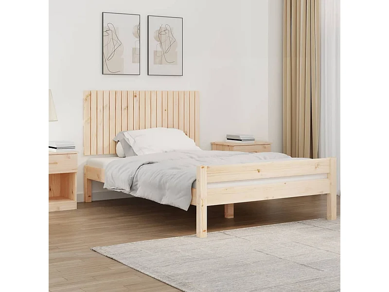 Cabecero de Cama | Cabezal de cama | Mueble de cabecero de pared madera maciza de pino 127,5x3x60 cm