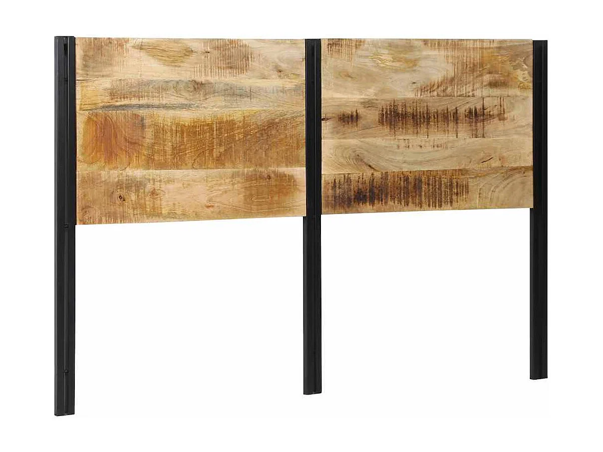 Tête de Lit | Panneau de tête pour lit Moderne 160 cm bois massif manguier et fer