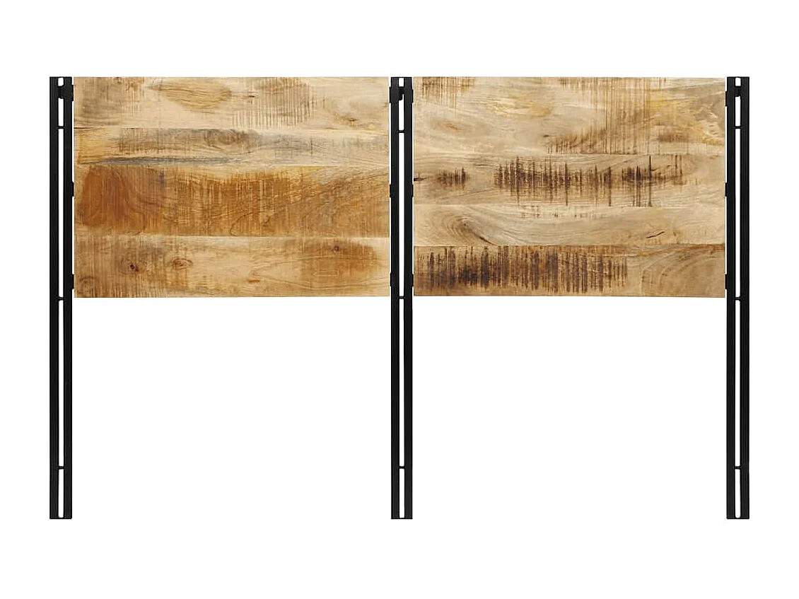 Tête de Lit | Panneau de tête pour lit Moderne 160 cm bois massif manguier et fer