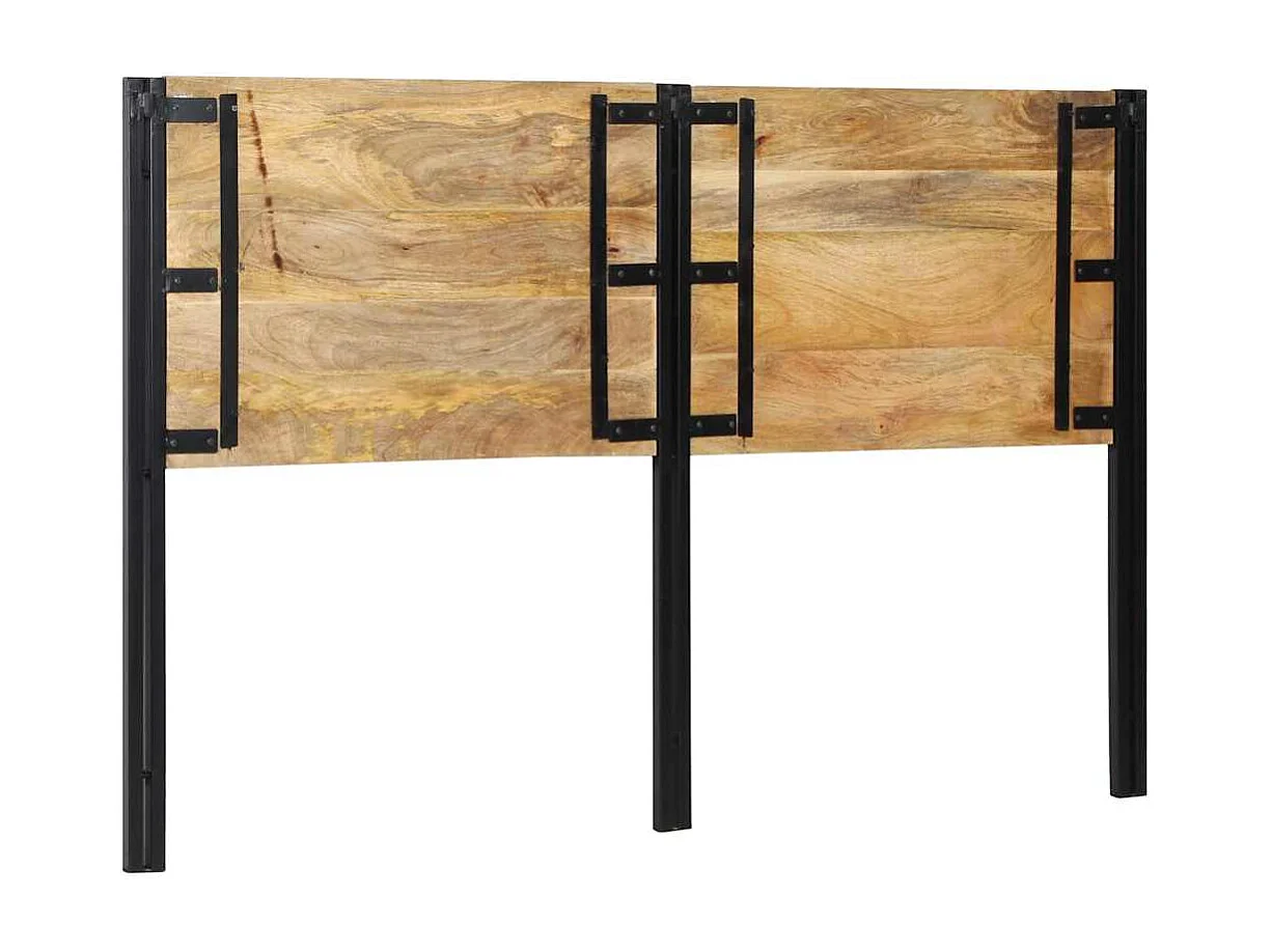 Tête de Lit | Panneau de tête pour lit Moderne 160 cm bois massif manguier et fer