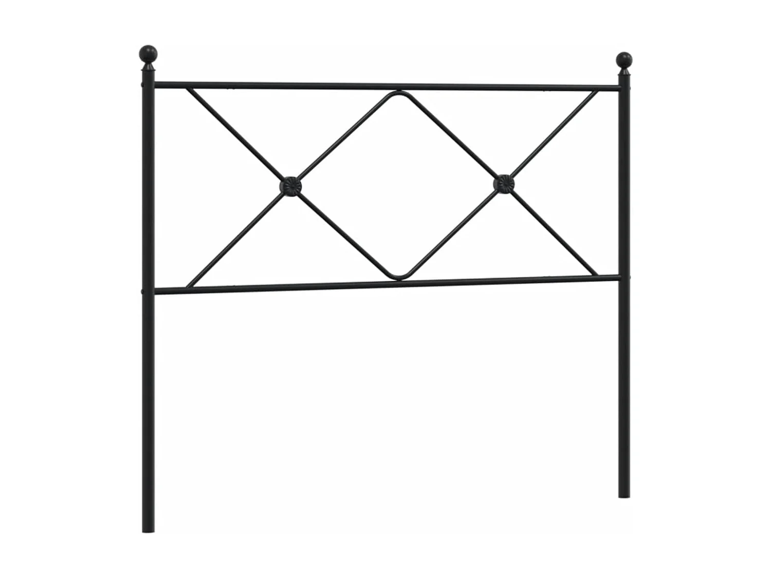 Tête de Lit | Panneau de tête pour lit Moderne métal noir 107 cm