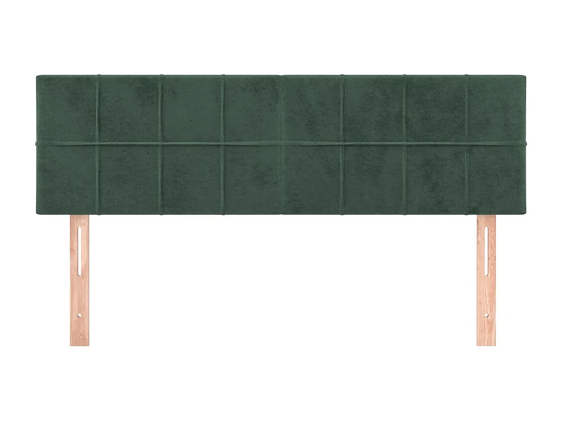 Têtes de lit | Panneaux de tête pour lit Moderne 2 pcs Vert foncé 72x5x78/88 cm Velours