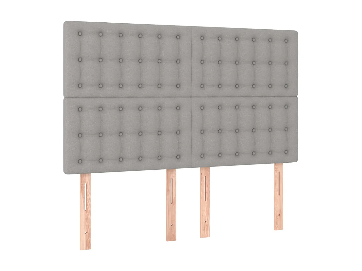 Hoofdbord | Hoofdeinde LED 144x5x118/128 cm stof lichtgrijs