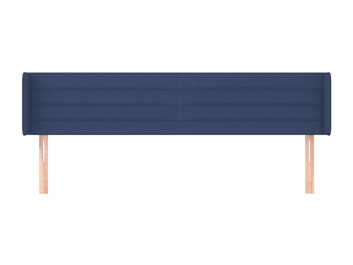 Tête de Lit | Panneau de tête pour lit Moderne avec oreilles Bleu 163x16x78/88 cm Tissu