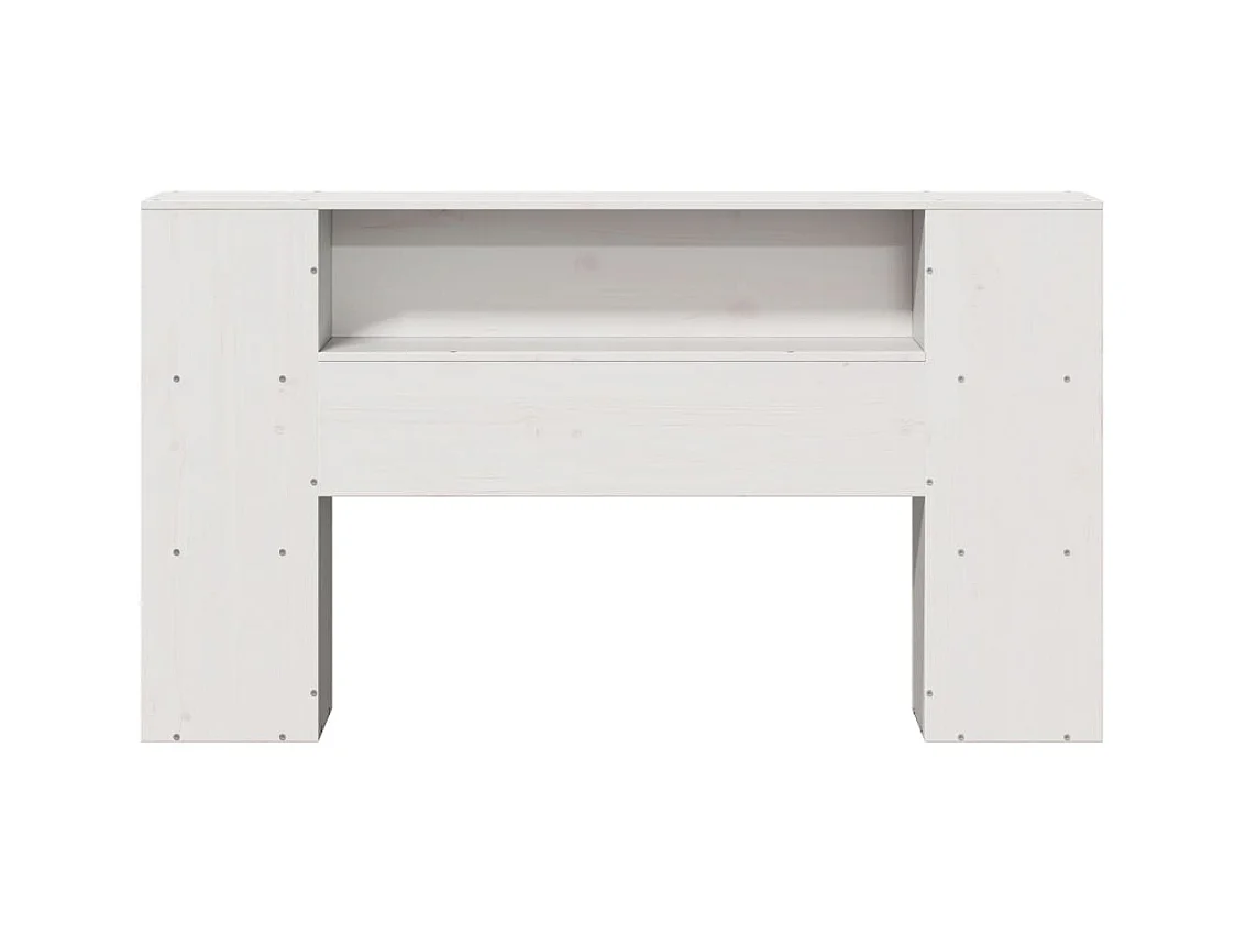 Cabecero de Cama | Cabezal de cama | Mueble de cabecero almacenaje madera maciza pino blanco 160 cm