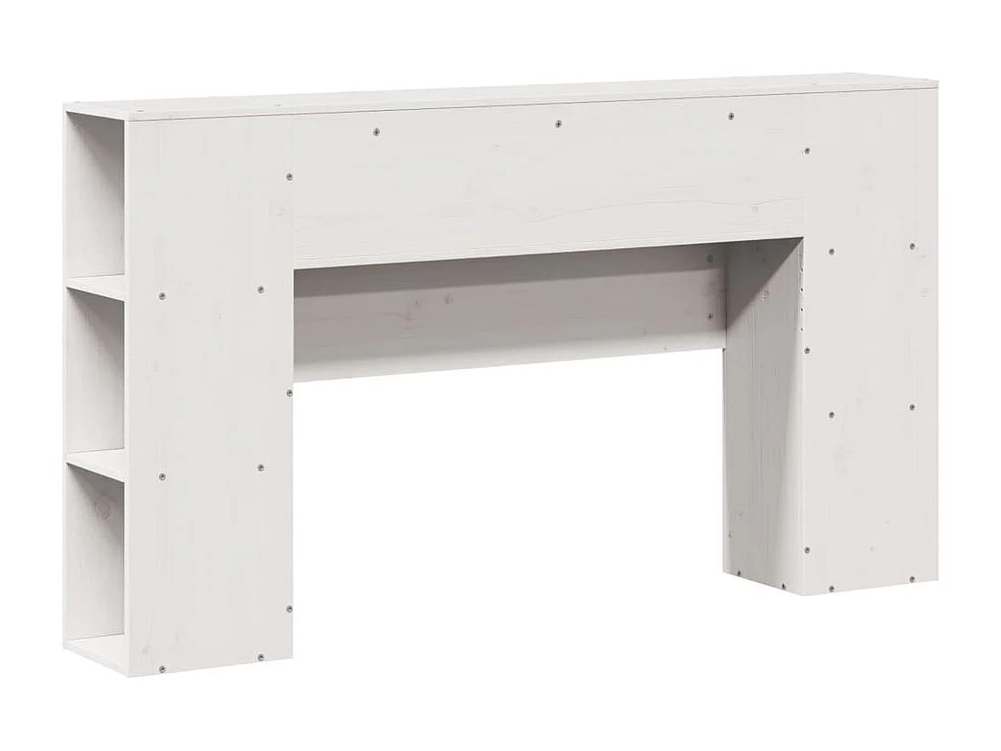 Tête de Lit | Panneau de tête pour lit Moderne avec rangement blanc 160 cm bois massif de pin