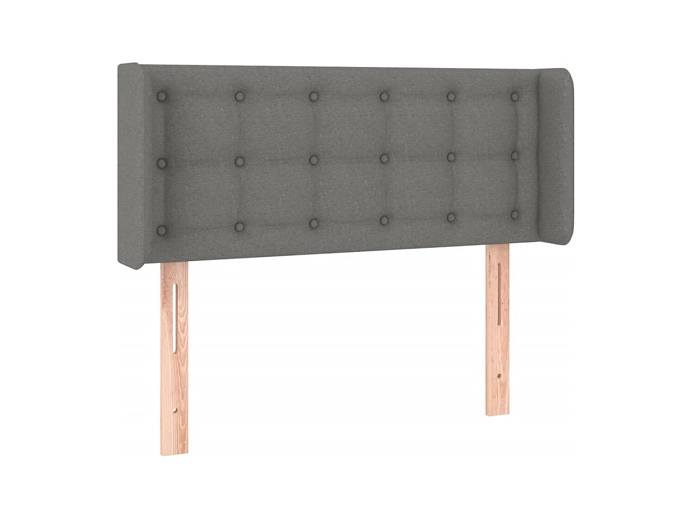 Tête de Lit | Panneau de tête pour lit Moderne à LED Gris foncé 93x16x78/88 cm Tissu