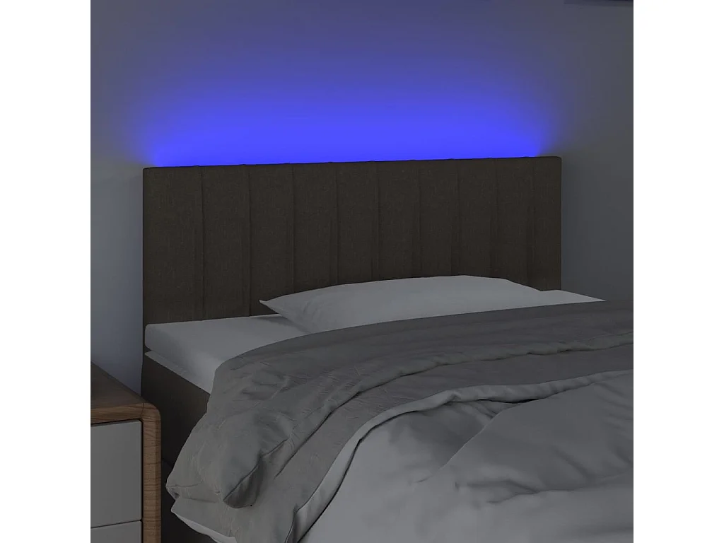Hoofdbord | Hoofdeinde LED 80x5x78/88 cm stof taupe