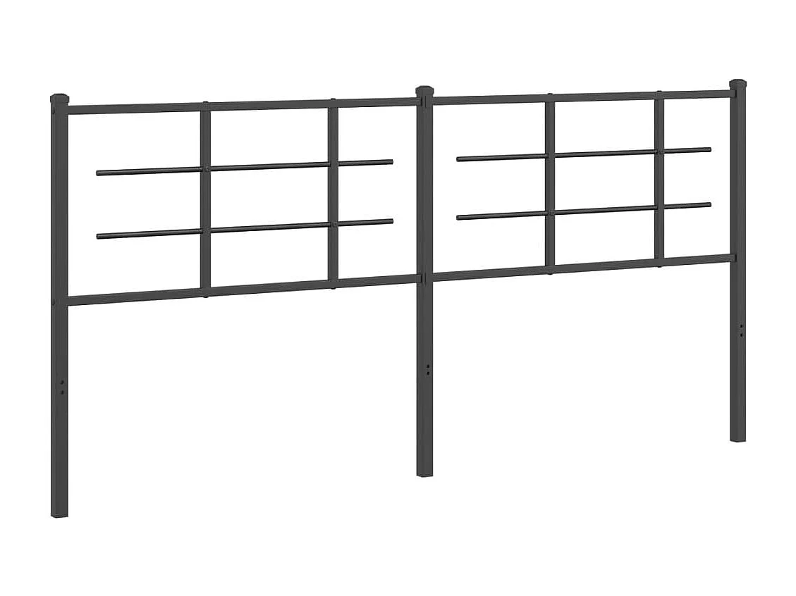 Mueble cabecero | Cabezal de cama | Cabecero de metal negro 180 cm