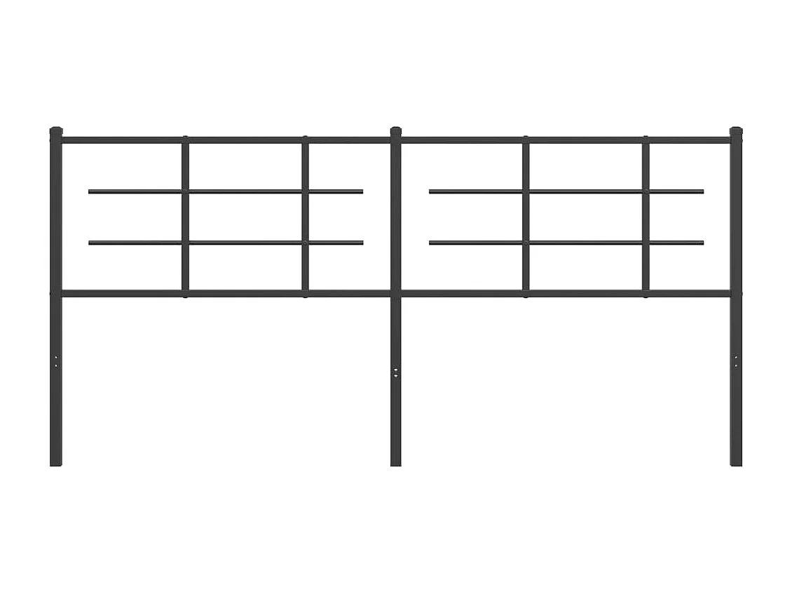 Tête de Lit | Panneau de tête pour lit Moderne métal noir 180 cm