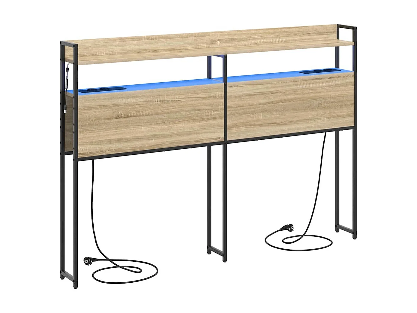 Cabecero | Cabezal de Cama | Mueble cabecero con estante Roble Sonoma 150 cm Madera contrachapada