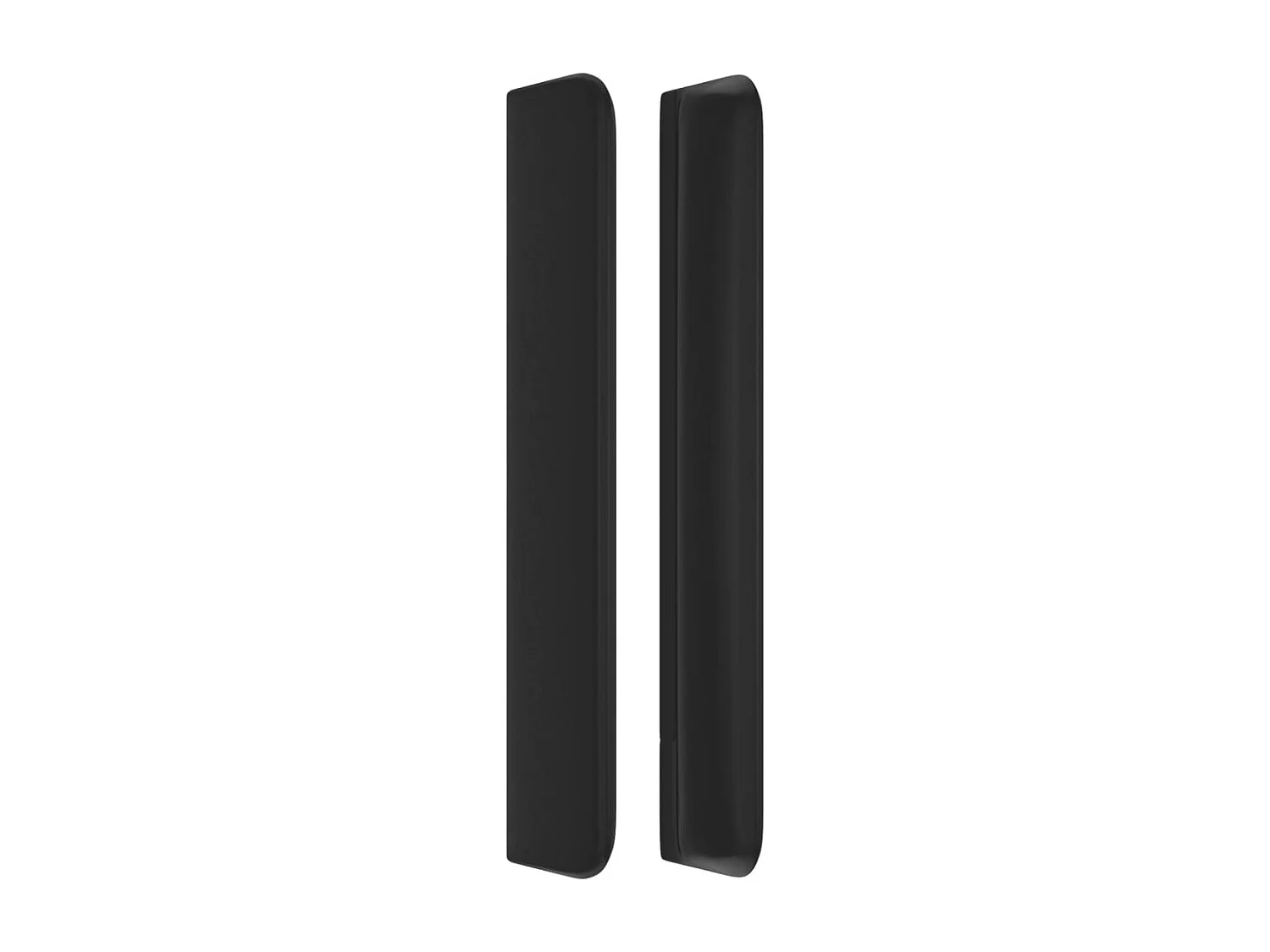 Tête de Lit | Panneau de tête pour lit Moderne avec oreilles Noir 93x16x118/128 cm Similicuir