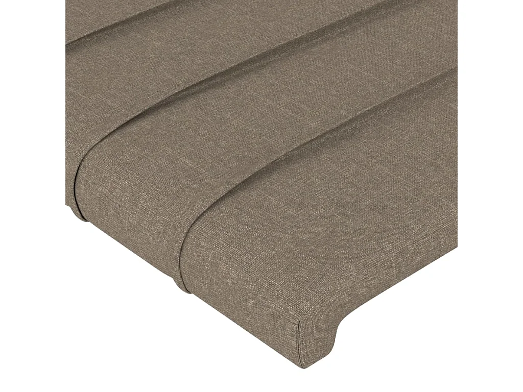 Hoofdbord | Hoofdeinde LED 100x5x118/128 cm stof taupe