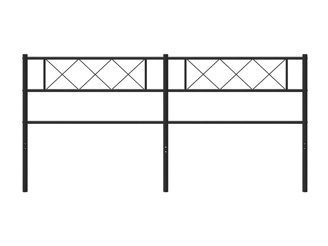 Mueble cabecero | Cabezal de cama | Cabecero de metal negro 200 cm