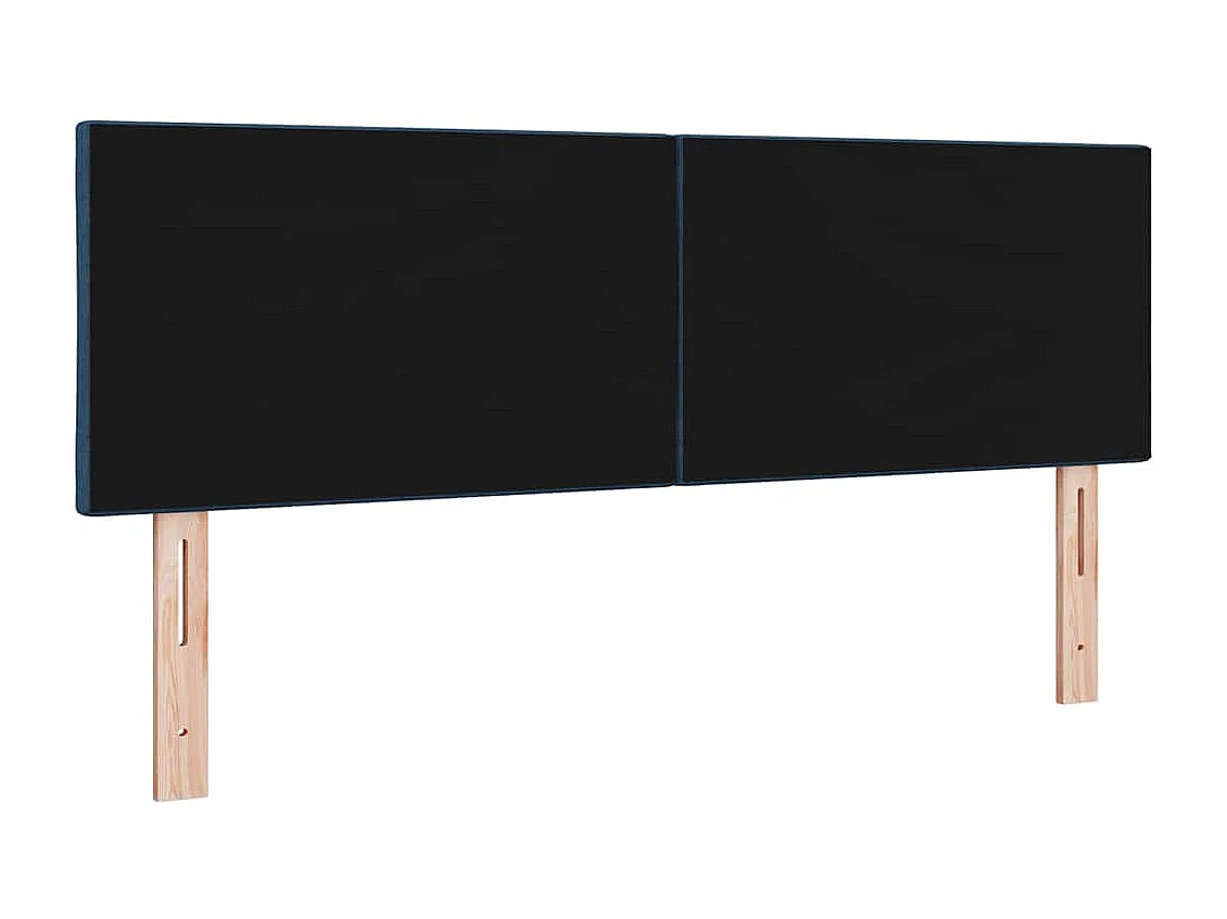 Tête de Lit | Panneau de tête pour lit Moderne avec des lumières à LED Réglable Bleu 160 cm tissu