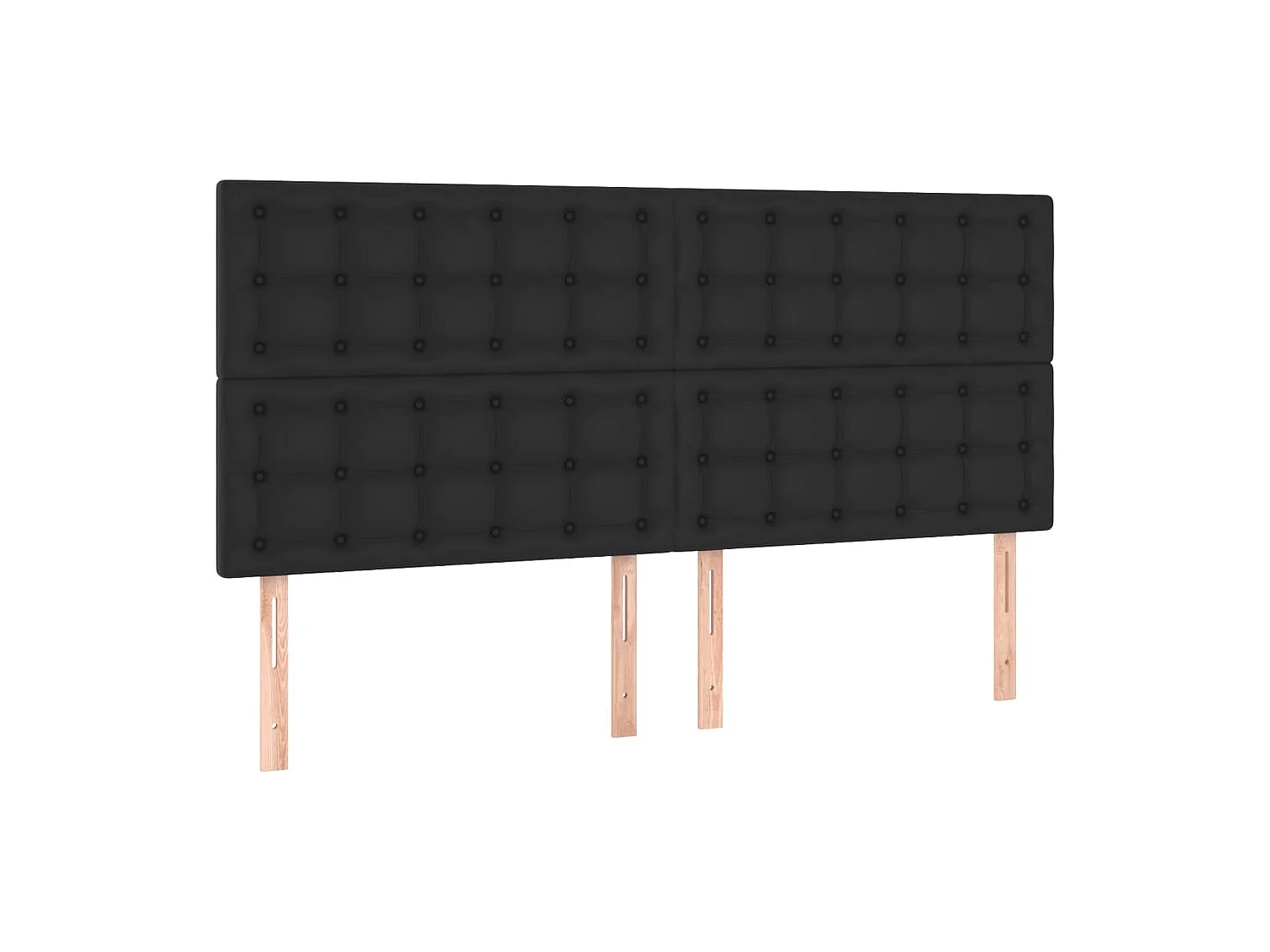 Tête de Lit | Panneau de tête pour lit Moderne à LED Noir 180x5x118/128 cm Similicuir
