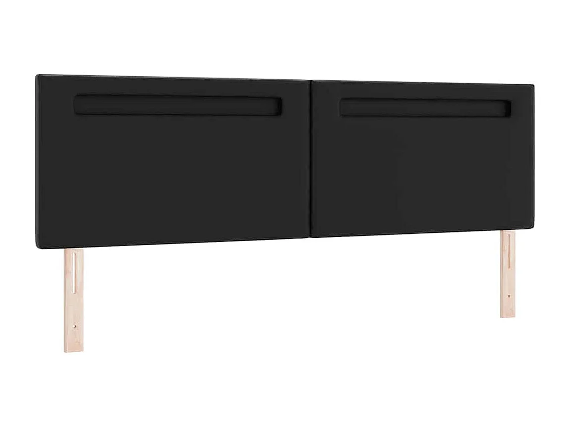 Tête de lit Montage mural | Panneau de tête pour lit Moderne  avec tête de lit Noir 180 cm PVC