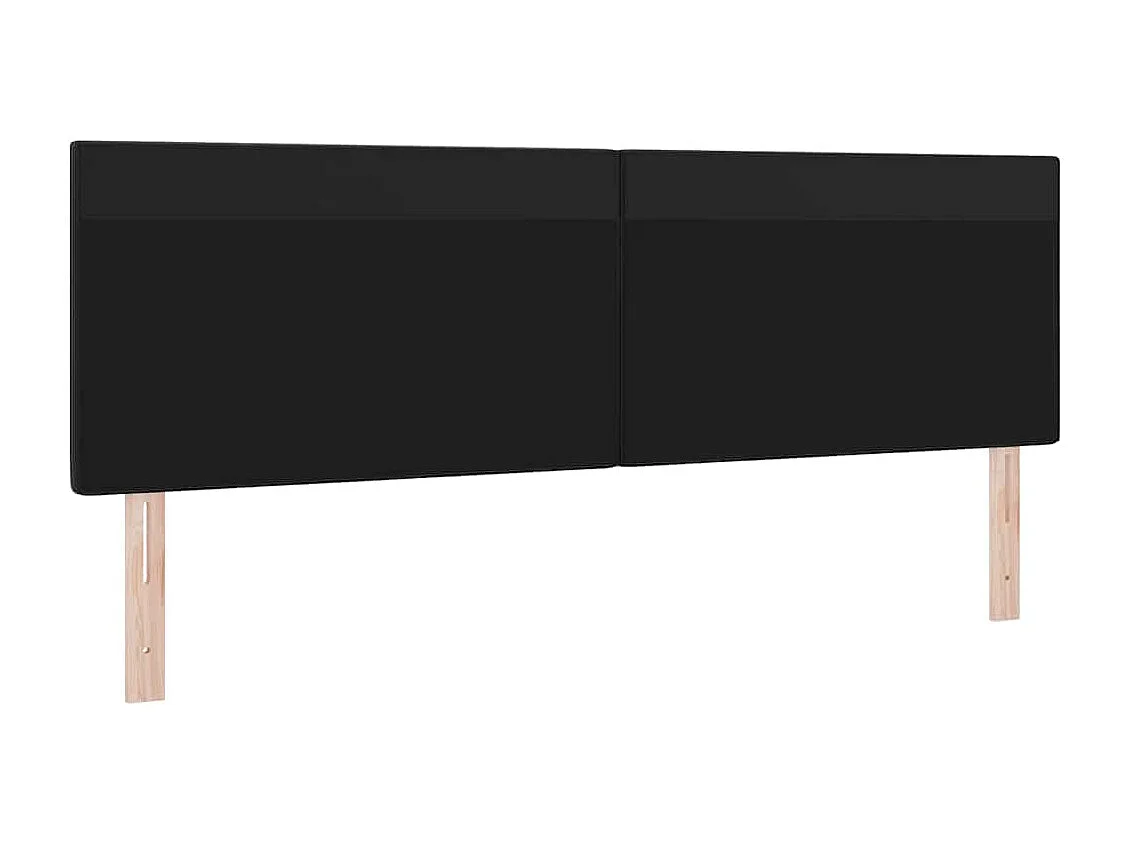 Tête de lit Montage mural | Panneau de tête pour lit Moderne  avec tête de lit Noir 180 cm PVC