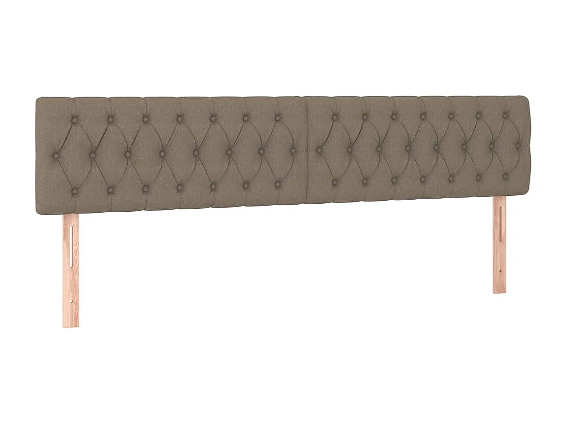 Hoofdbord | Hoofdeinde LED 200x7x78/88 cm stof taupe