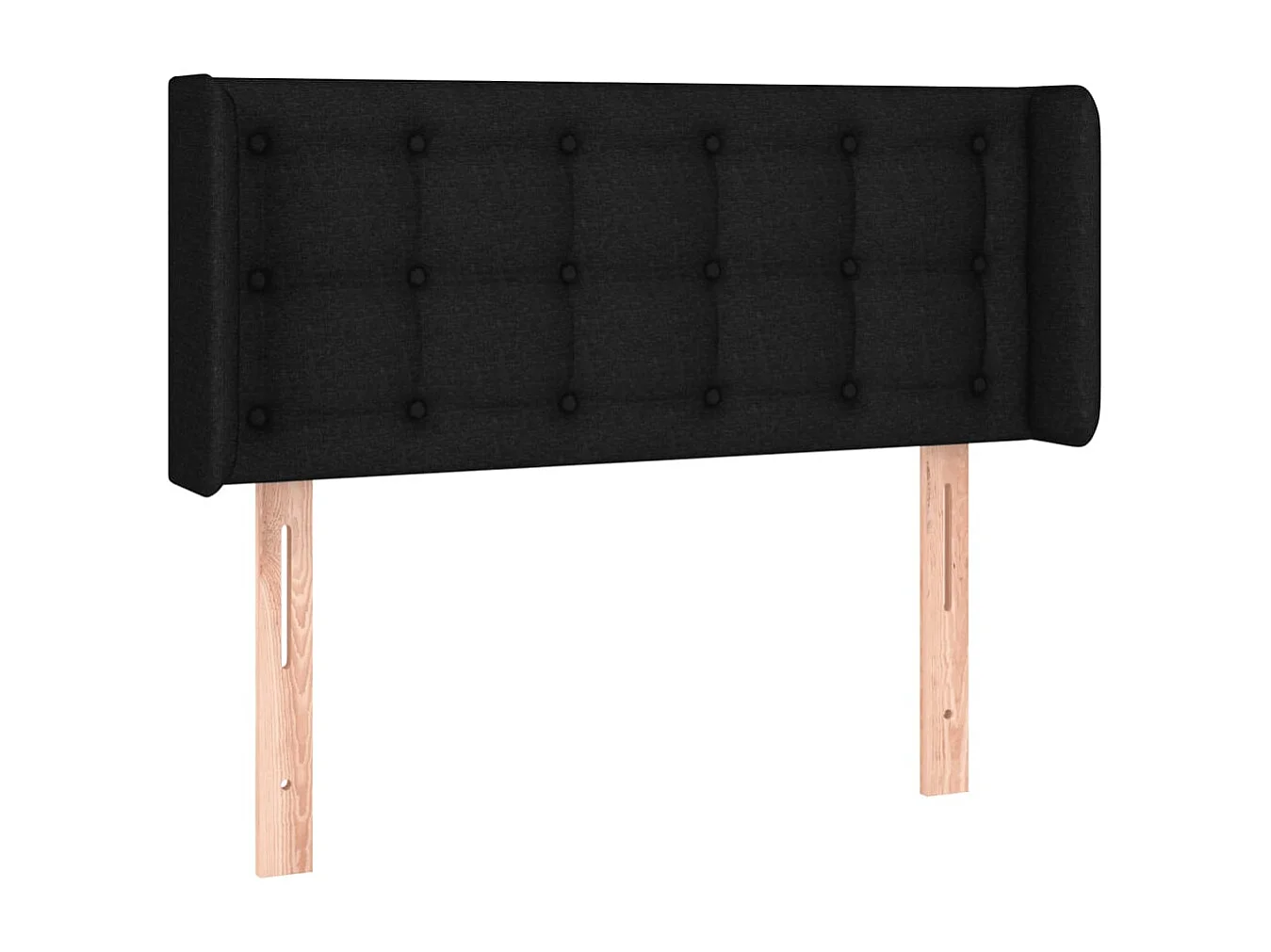 Tête de Lit | Panneau de tête pour lit Moderne à LED Noir 93x16x78/88 cm Tissu