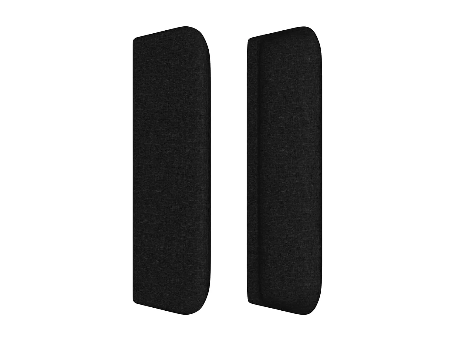 Mueble cabecero | Cabezal de cama | Cabecero de tela negro 183x16x78/88 cm