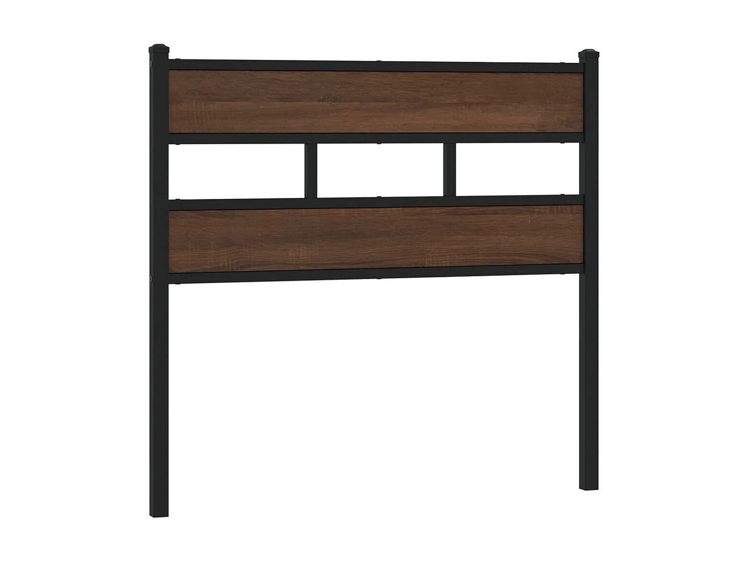 Mueble cabecero | Cabezal de cama | Cabecero de acero y madera de ingeniería marrón roble 100 cm