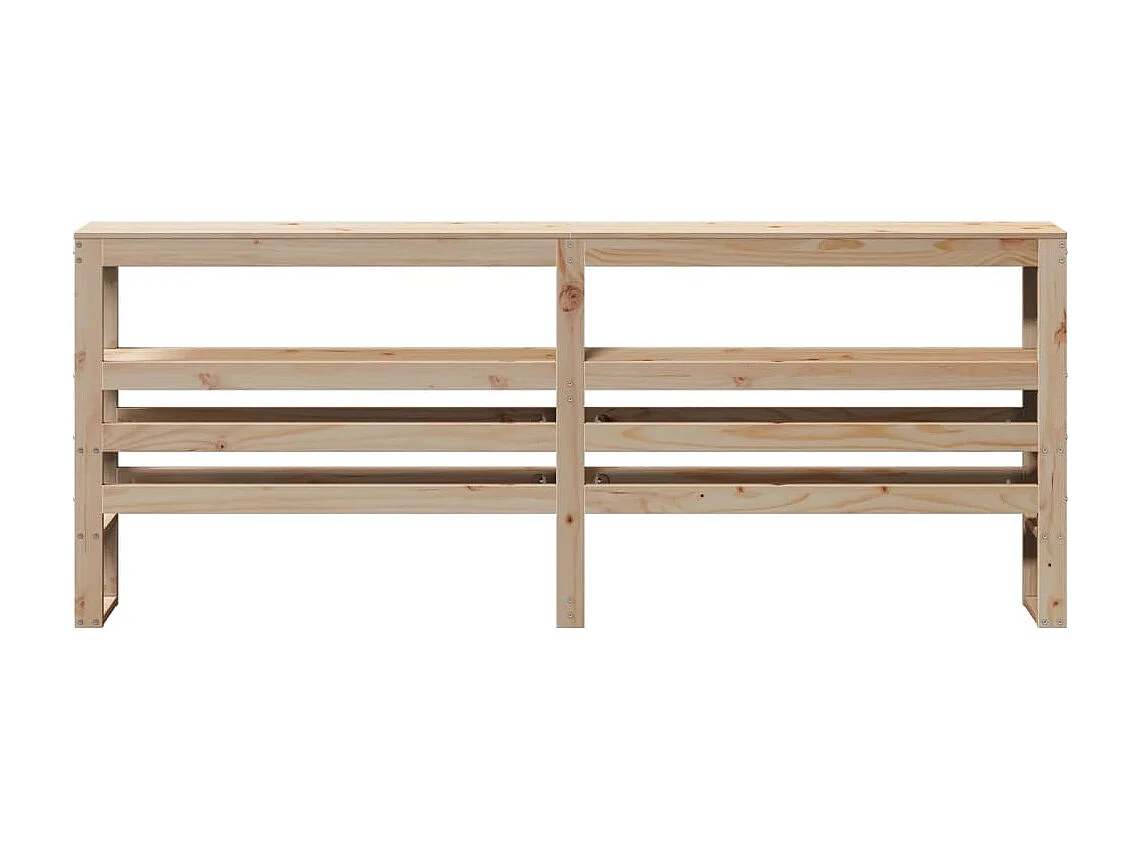 Cabecero de Cama | Cabezal de cama | Mueble de cabecero con estantes madera maciza de pino 200 cm