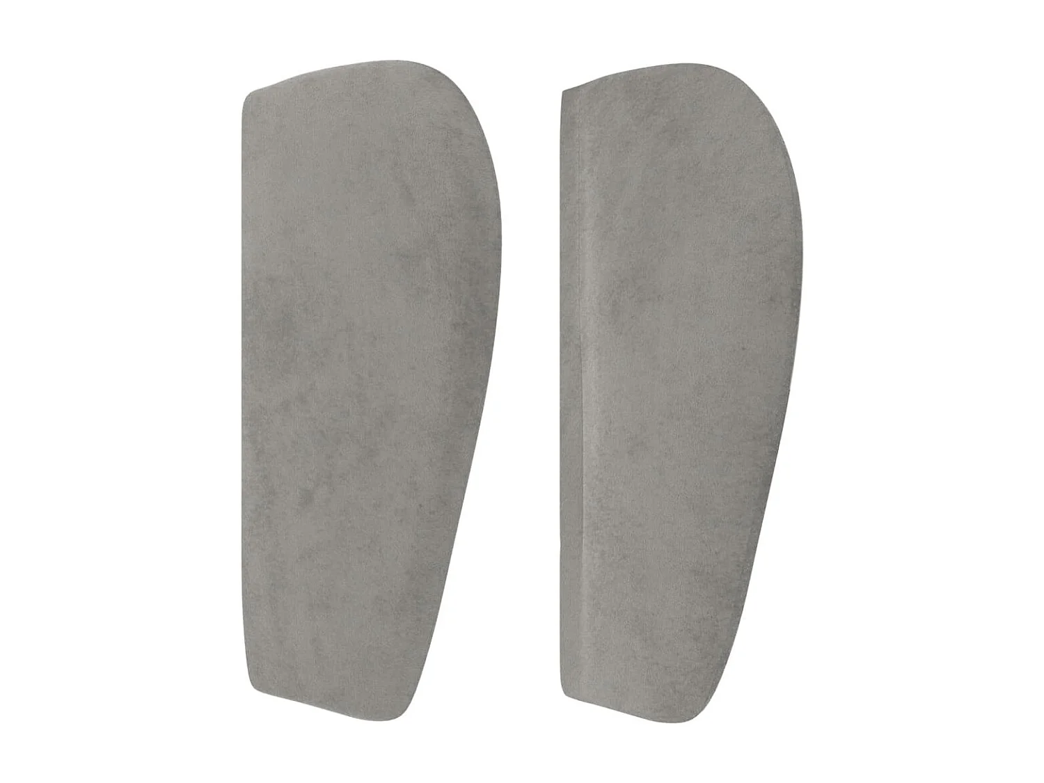 Mueble cabecero | Cabezal de cama | Cabecero de terciopelo gris claro 183x23x78/88 cm