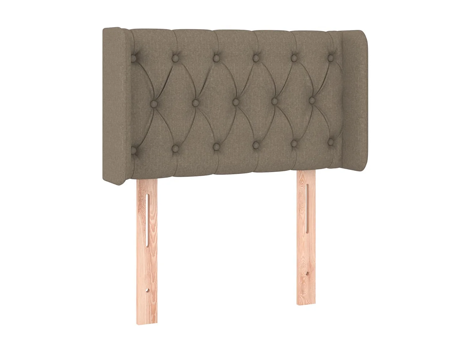 Mueble cabecero | Cabezal de cama | Cabecero de tela gris taupe 83x16x78/88 cm