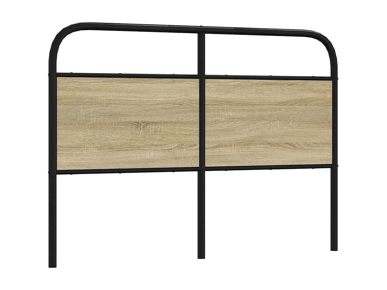 Mueble cabecero | Cabezal de cama | Cabecero de acero y madera de ingeniería roble Sonoma 120 cm