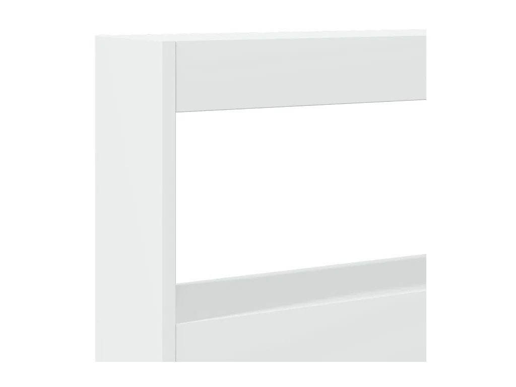 Tête de Lit avec rangement | Armoire de tête de lit avec LED blanc 200x17x102 cm