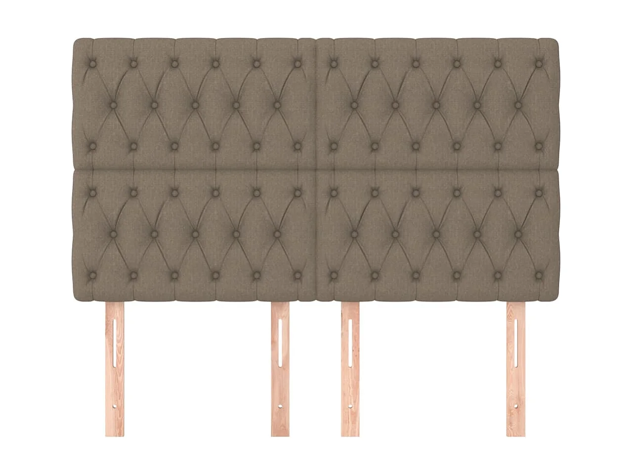 Têtes de lit | Panneaux de tête pour lit Moderne 4 pcs Taupe 72x7x78/88 cm Tissu