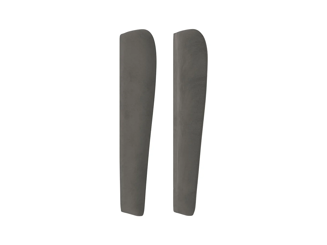 Cabecero | Cabezal de Cama | Mueble cabecero con orejas de terciopelo gris oscuro 147x23x118/128 cm