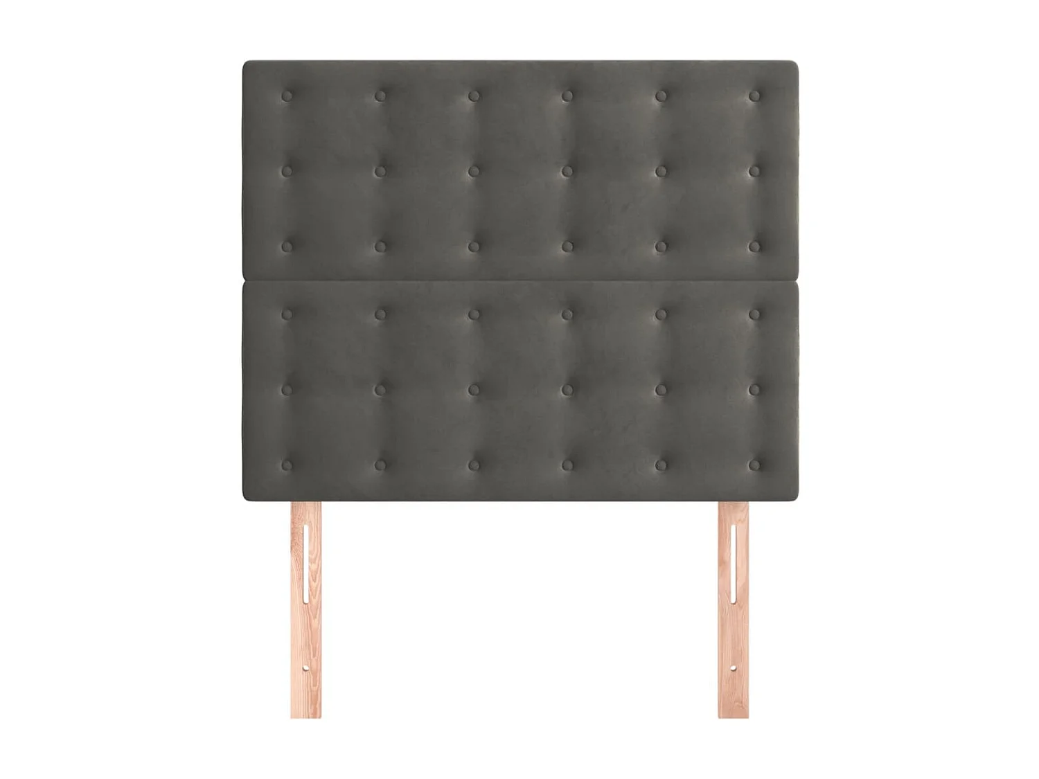 Cabeceros | Cabezal de cama | Mueble de cabecero 2 unidades de terciopelo gris oscuro 100x5x78/88 cm