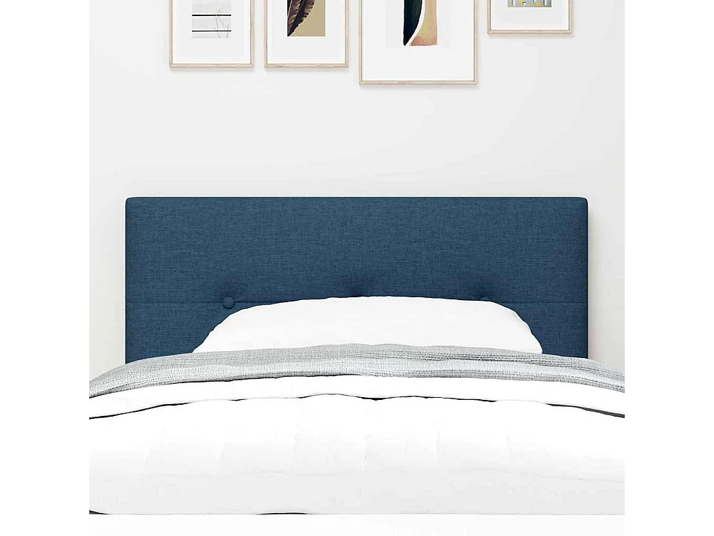 Tête de Lit | Panneau de tête pour lit Moderne LED avec des lumières à LED Manuel Bleu 80 cm tissu