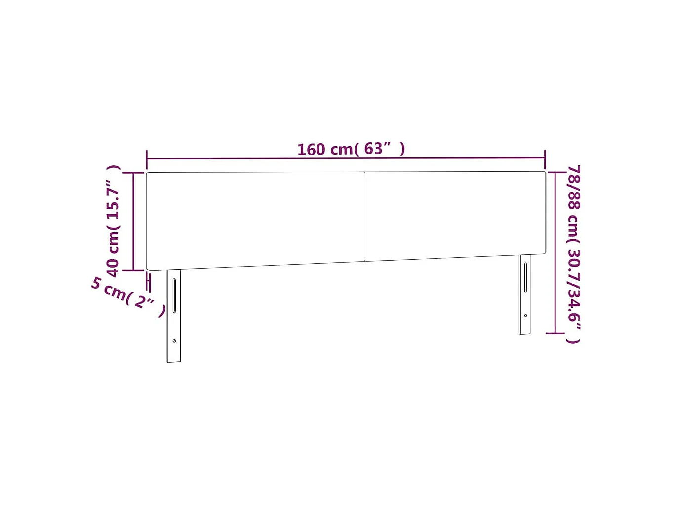 Mueble cabecero | Cabezal de cama | Cabecero con LED de tela gris taupe 160x5x78/88 cm