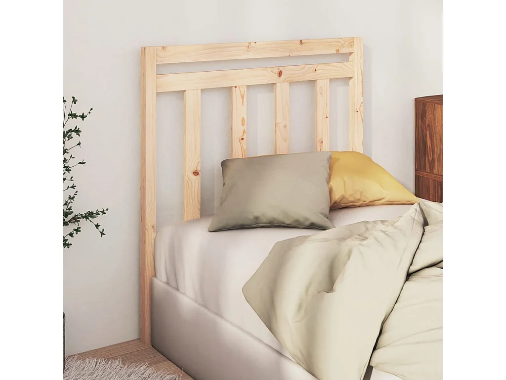Cabecero de Cama | Cabezal de cama | Mueble de cabecero madera maciza de pino 95x4x100 cm