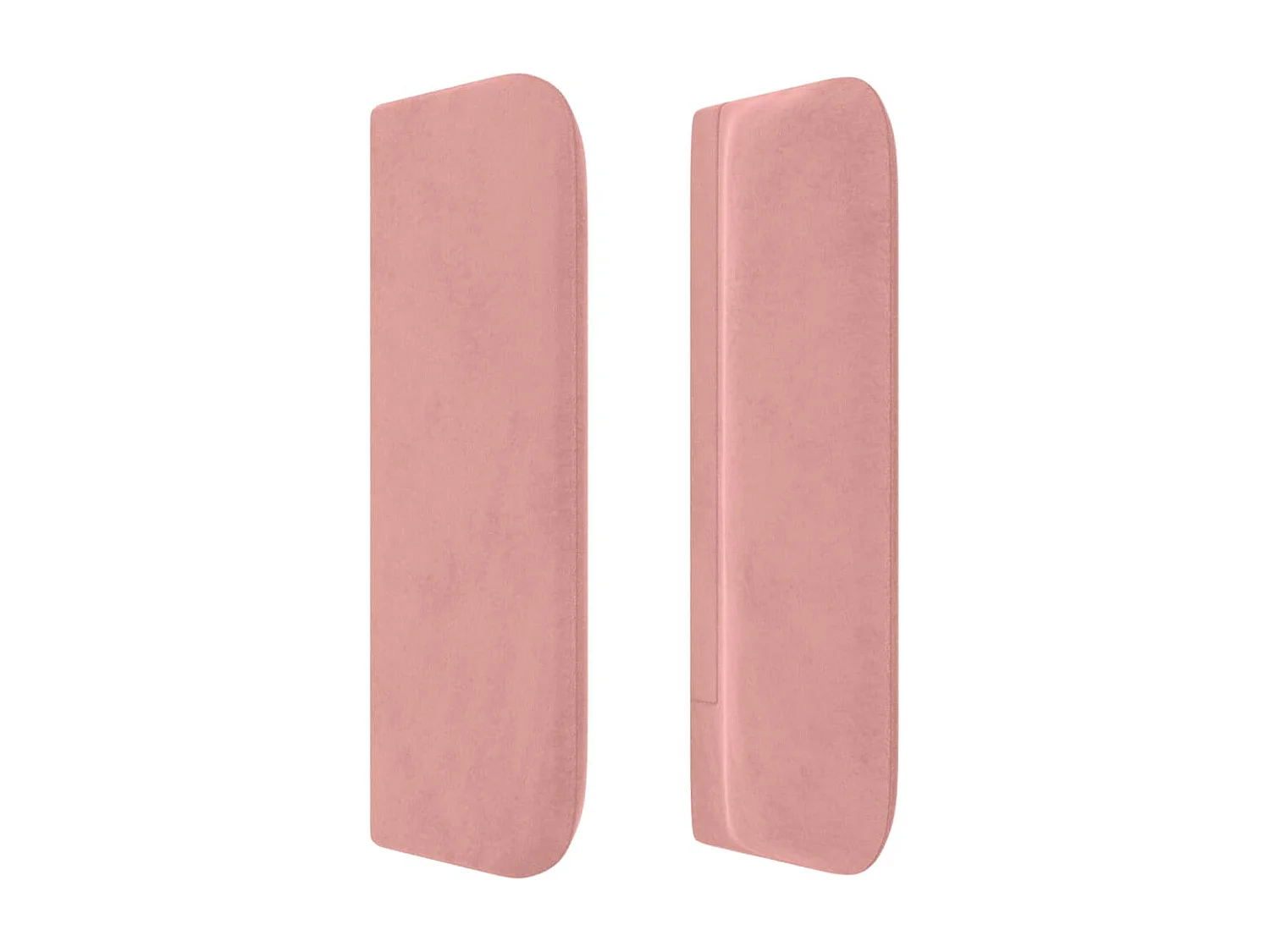 Mueble cabecero | Cabezal de cama | Cabecero de terciopelo rosa 103x16x78/88 cm