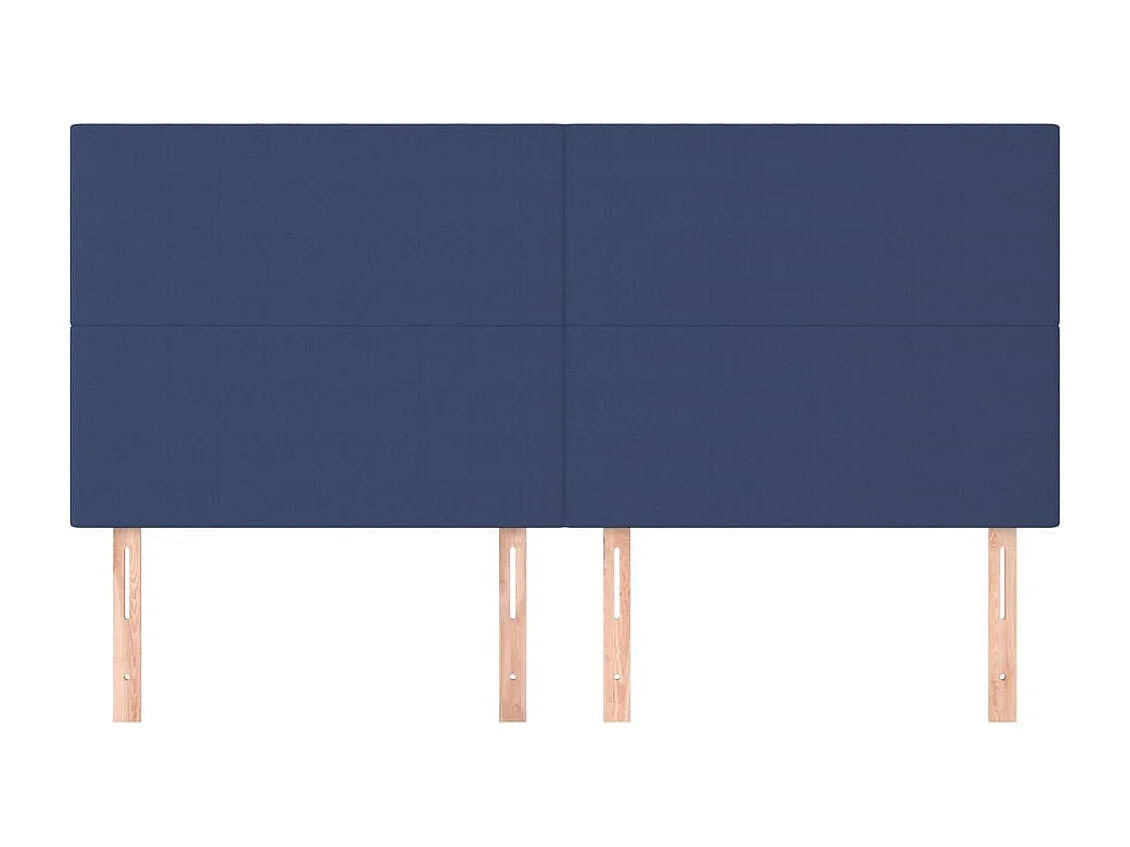Têtes de lit | Panneaux de tête pour lit Moderne 4 pcs Bleu 90x5x78/88 cm Tissu