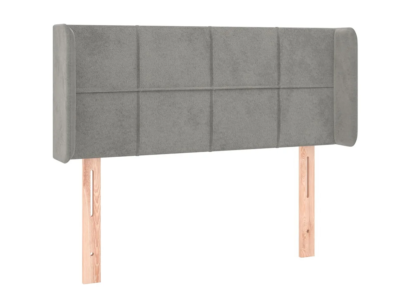 Hoofdbord | Hoofdeinde LED 93x16x78/88 cm fluweel lichtgrijs