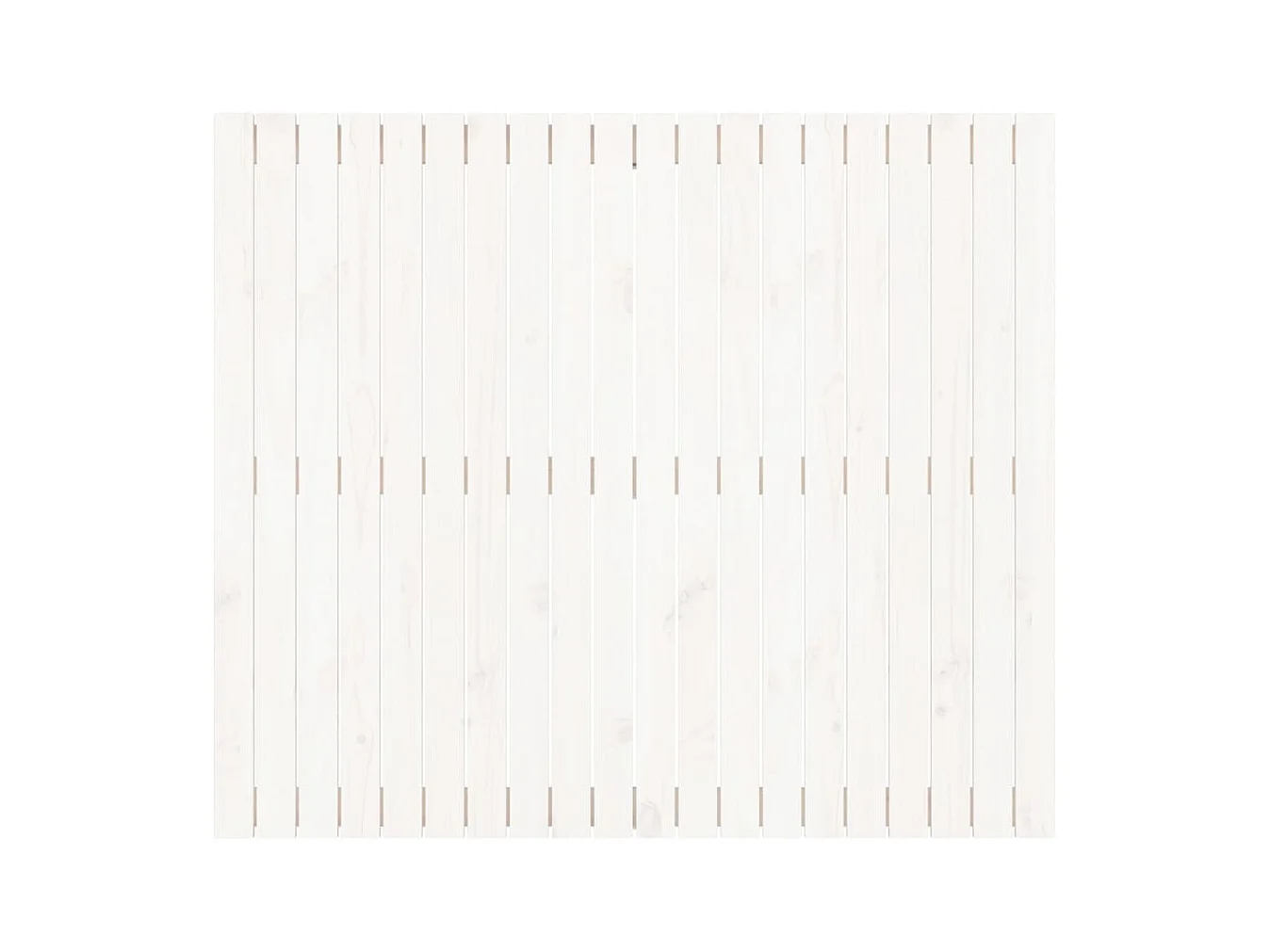 Cabecero de Cama | Cabezal de cama | Mueble de cabecero pared madera maciza pino blanco 127,5x3x110 cm